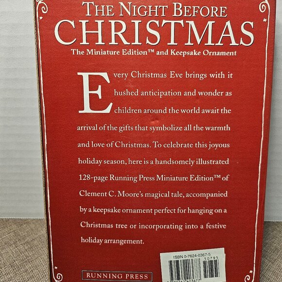 1998 The Night Before Christmas Miniature Edition And Keepsake Ornament - Picture 2 of 12